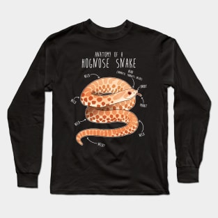 Albino Hognose Snake Anatomy Long Sleeve T-Shirt